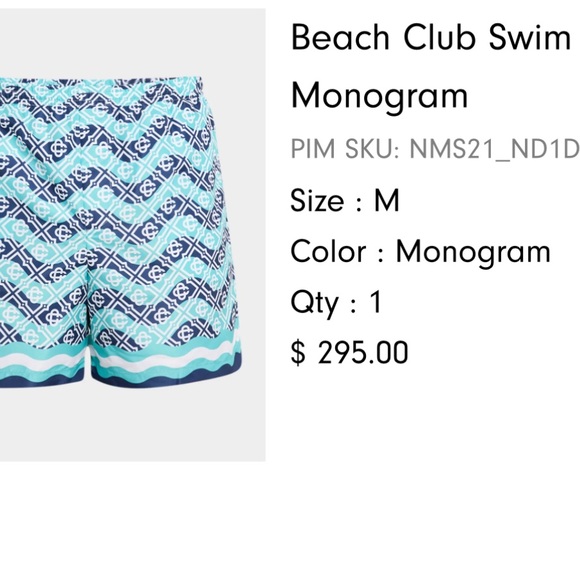 Beach Club Swim Monogram Men's Athletic Shorts - Blue